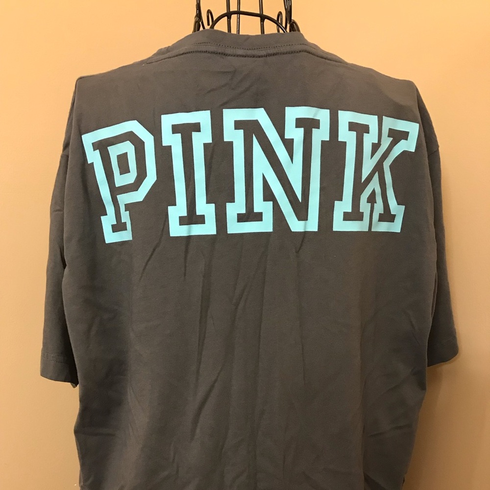 PINK gray/teal T-shirt with pocket